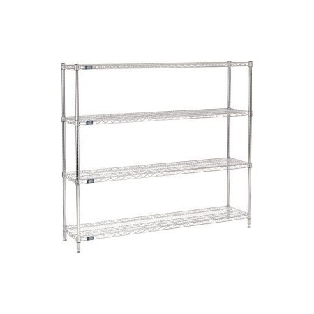 Global Equipment Nexel    Chrome Wire Shelving Starter - 72"W x 14"D x 54"H 14725C